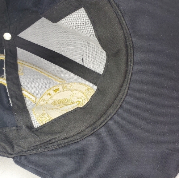 NWTF Turkey Golden Gobbler 2002 Black Gold Ball Cap Adjustable Strapback Hat VTG - Picture 9 of 11